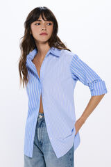 Springfield Camisa oversized riscas azul