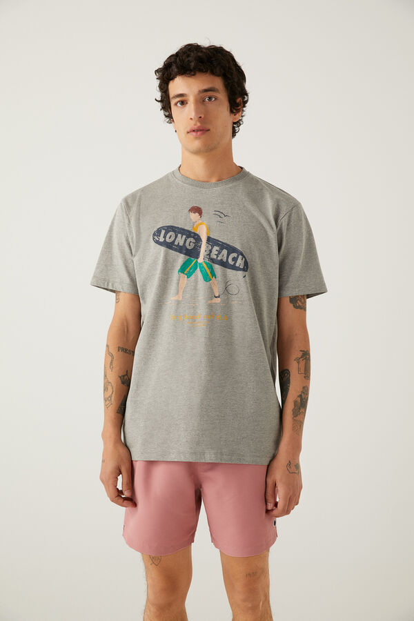 Springfield Camiseta surf gris medio