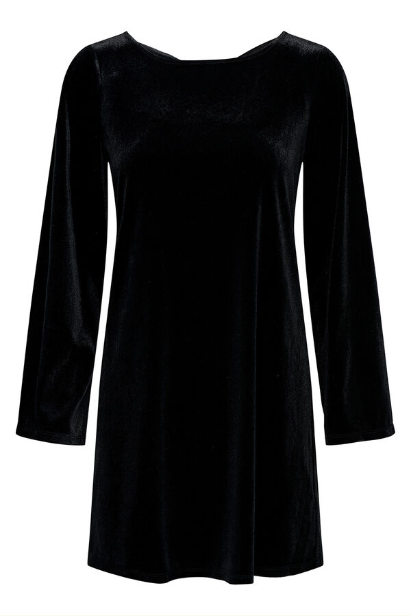 JDY Vestido curto de veludo preto