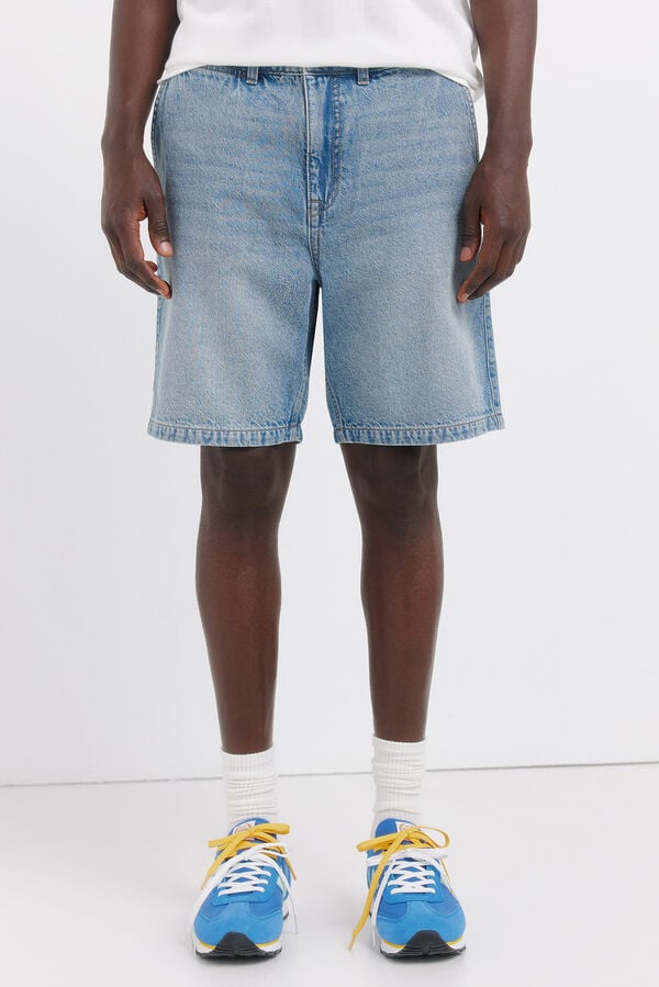 Springfield Bermuda chino vaquera straight fit azul