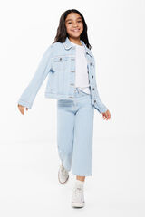 Springfield Kids Casaco denim folhos menina azul