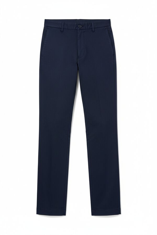 Springfield Pantal&oacute;n algod&oacute;n straight fit azul
