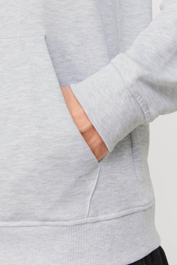 Jack & Jones Sweatshirt com capuz padr&atilde;o branco