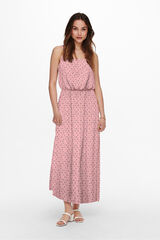 Only Vestido comprido com al&ccedil;as rosa