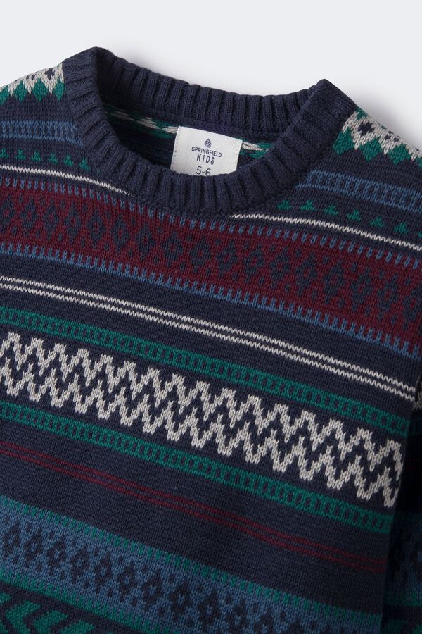 Springfield Kids Jersey jacquard ni&ntilde;o azul