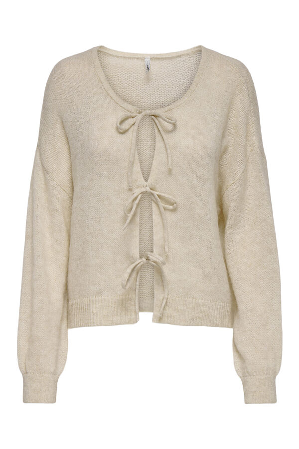 Only Cardigan com la&ccedil;os branco