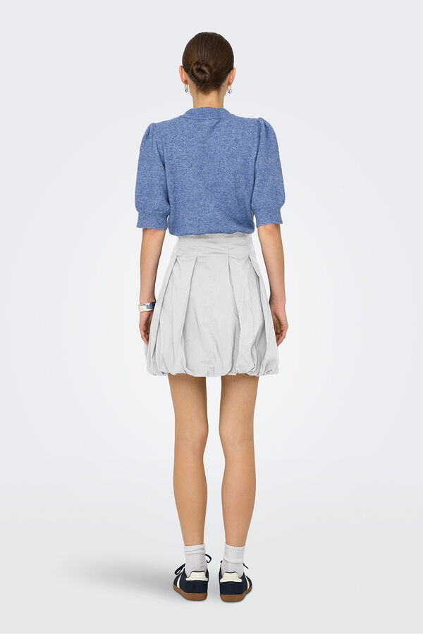 JDY Saia curta balão branco