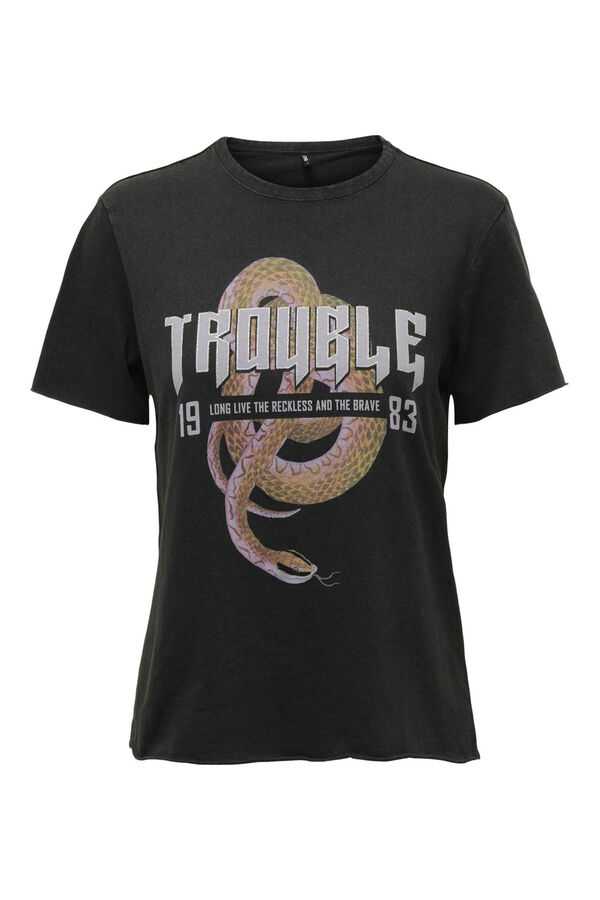 Only Camiseta with lettering negro