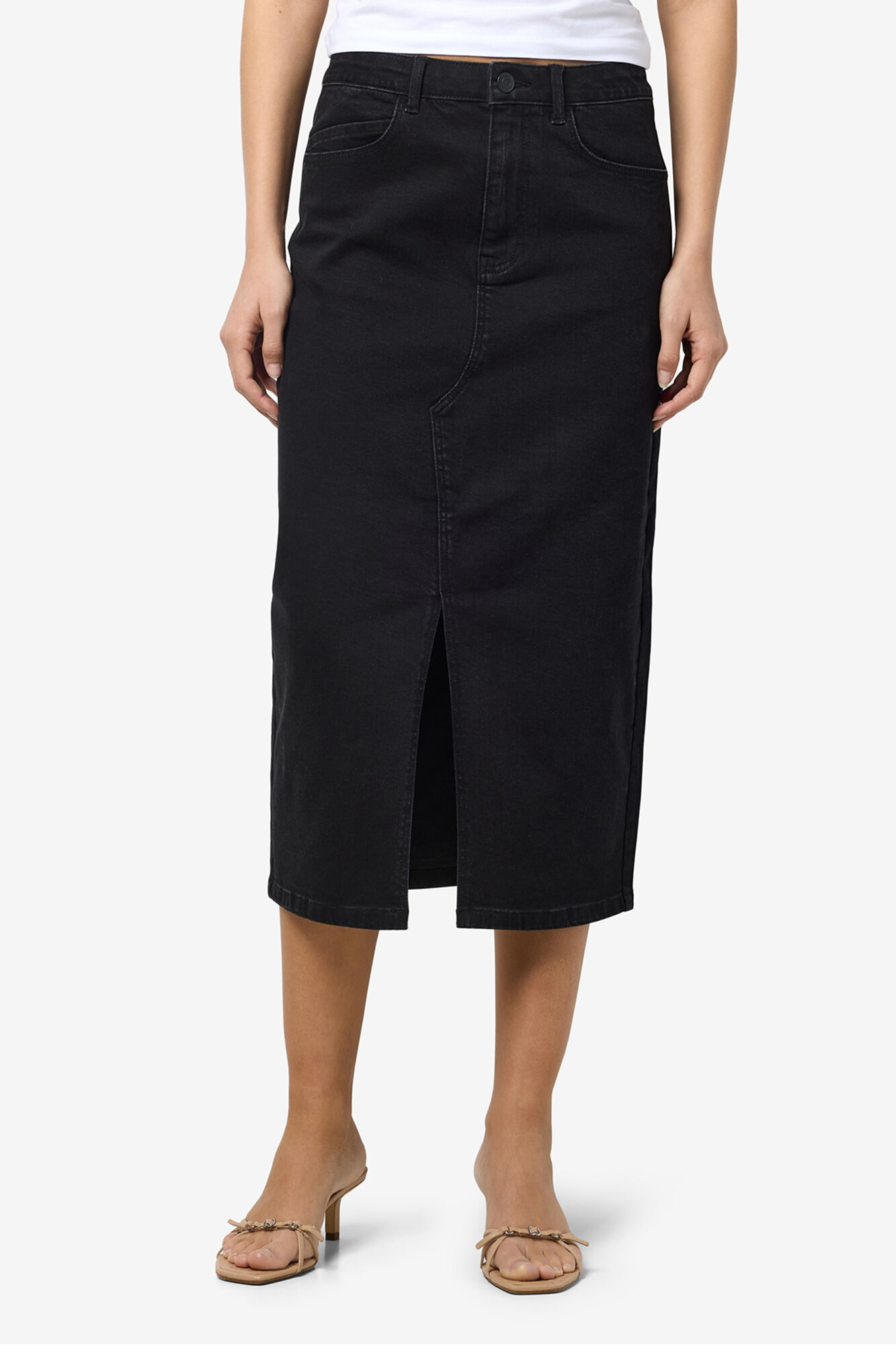 Noisy May Falda midi denim