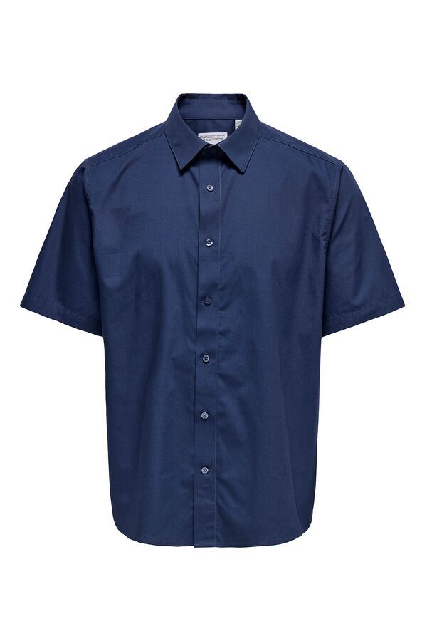 Only & Sons Camisa manga curta azul
