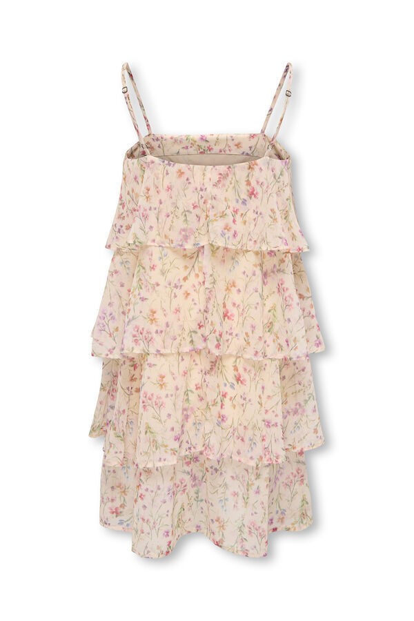 Only Girls Vestido midi sem mangas branco
