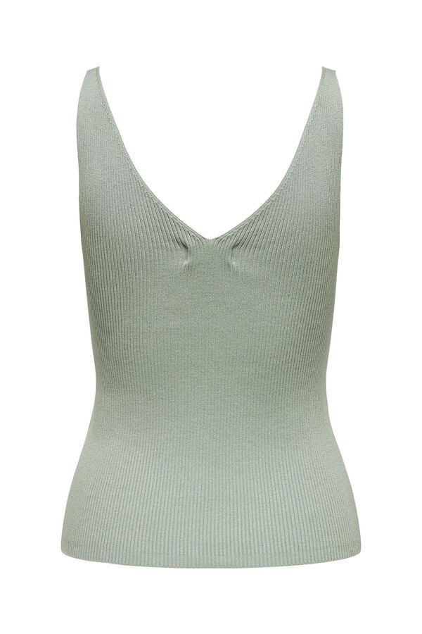 JDY Top de punto bordado verde