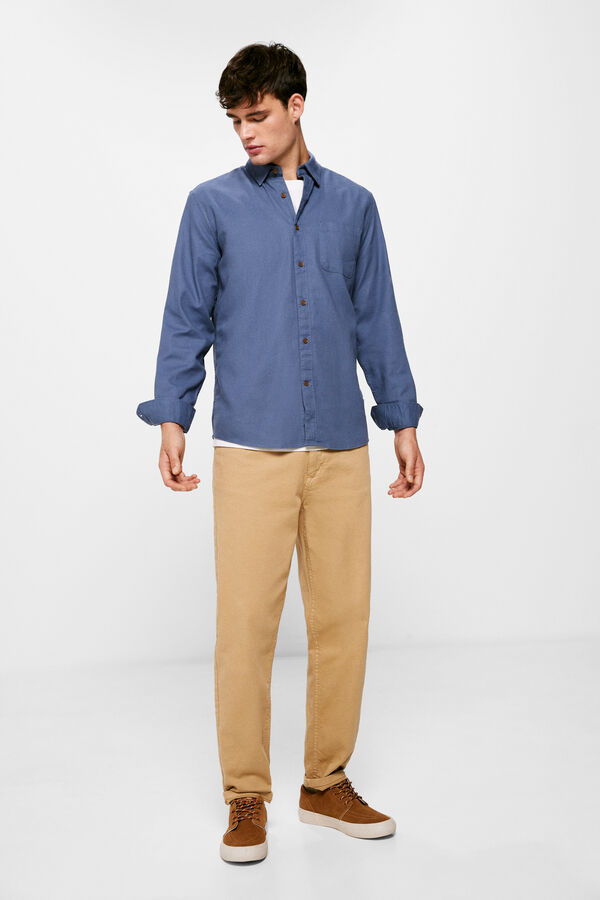 Springfield Camisa twill color azul