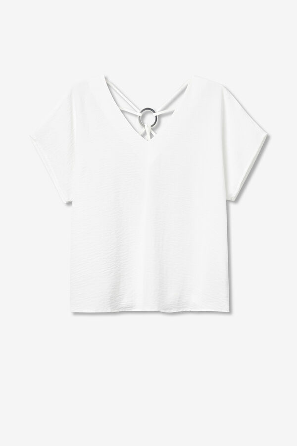 Tiffosi Blusa acetinada branco