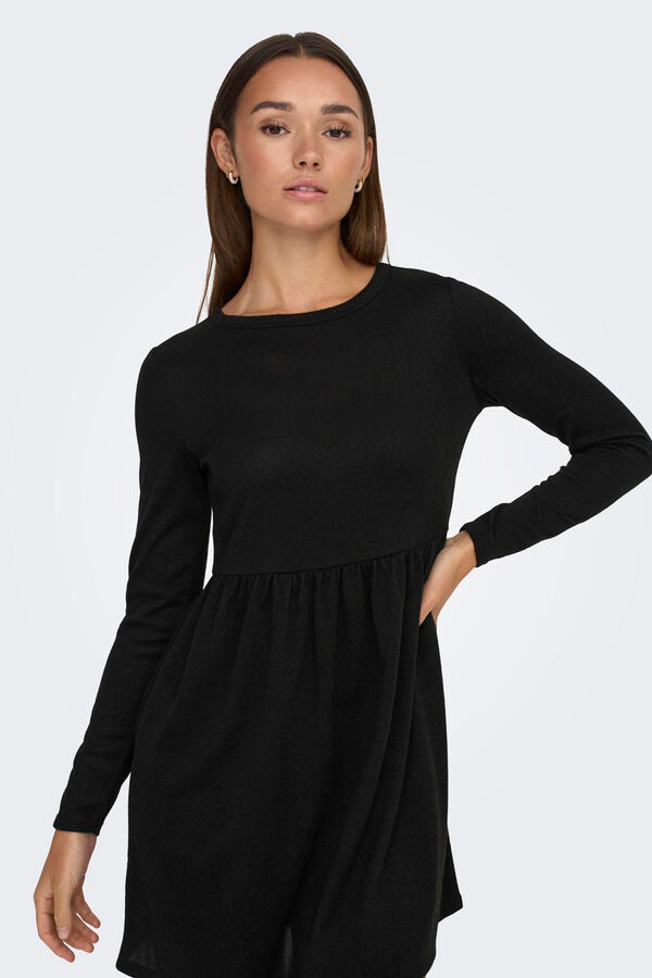 JDY Vestido de manga larga negro