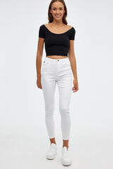 Inside Pantal&oacute;n Skinny High Rise blanco