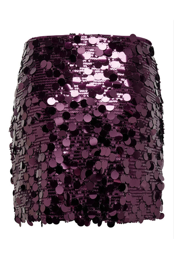 Only Saia curta de lantejoulas estampado