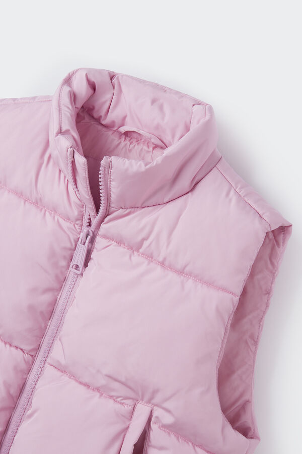 Springfield Kids Colete acolchoado para menina rosa