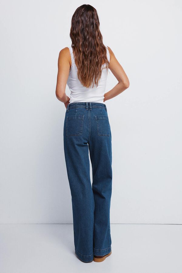 Springfield Jeans super flare confort&aacute;vel azul