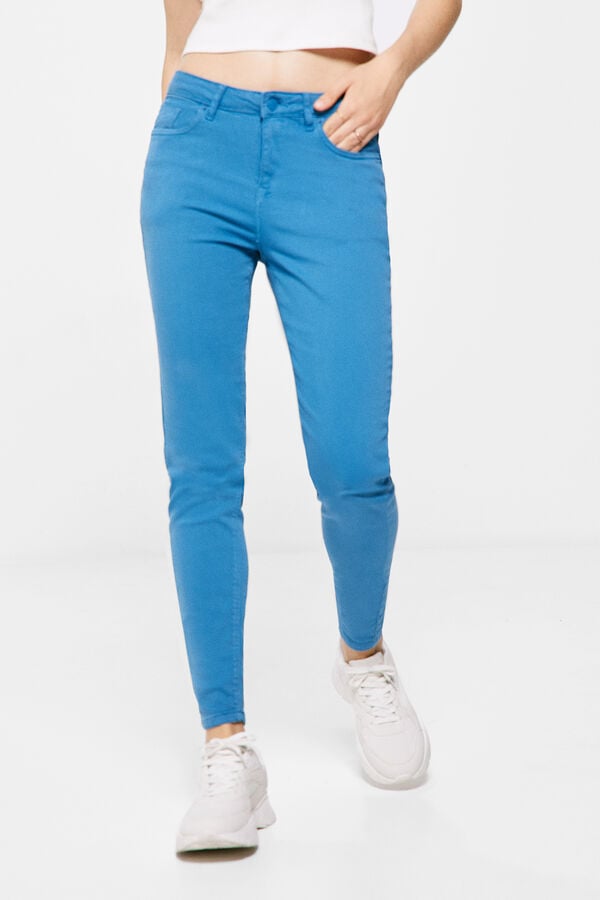 Springfield Jeans Slim Cropped Eco Dye azul