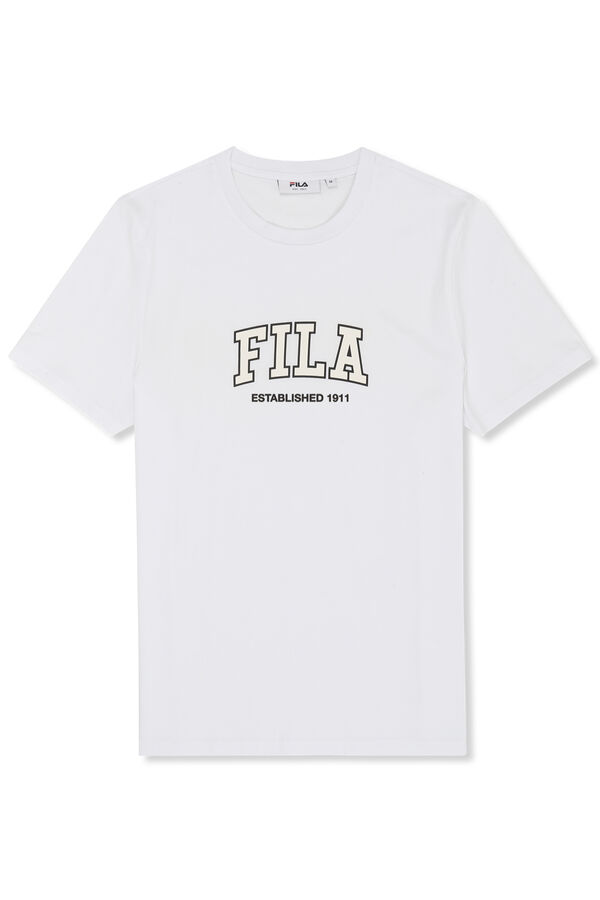 Fila T-shirt b&aacute;sica de manga curta branco