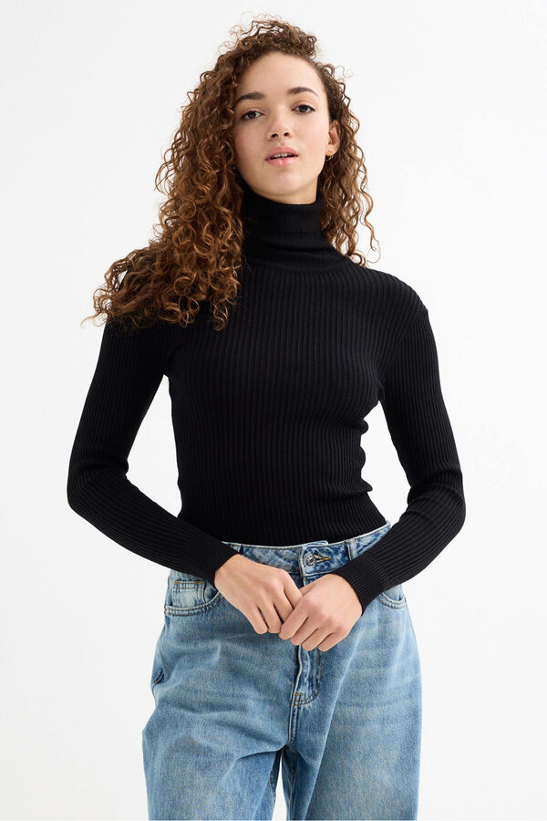 Inside Jersey Cuello Alto negro