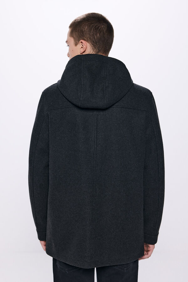 Springfield Parka de efeito l&atilde; capuz cinzento