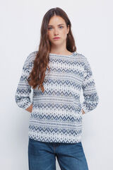 Springfield Camiseta estampada efecto lino blanco