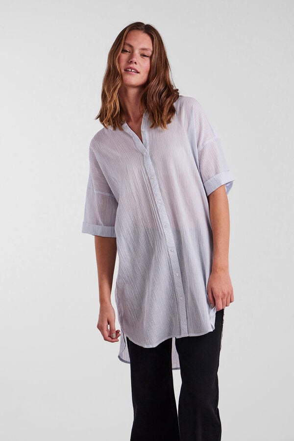 Pieces Camisa de manga corta azul