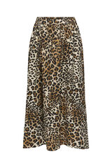 JDY Falda midi estampada blanco