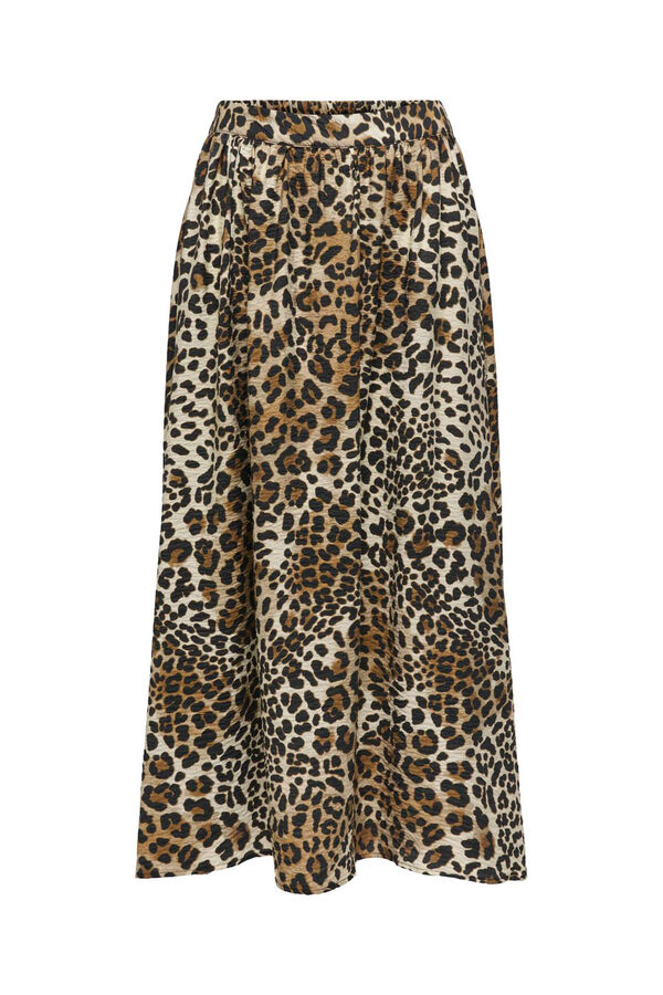 JDY Falda midi estampada blanco