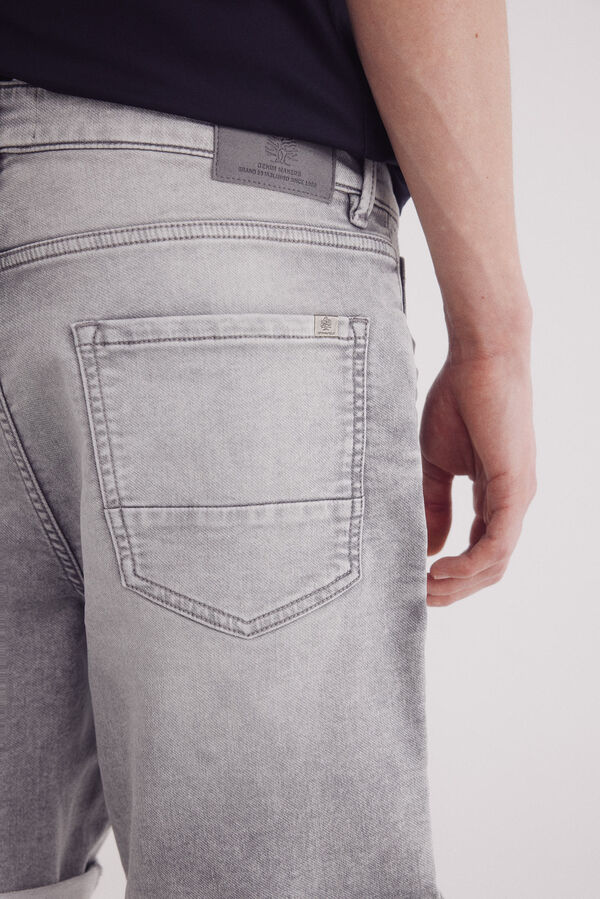 Springfield Bermudas de ganga em knit denim  cinzento