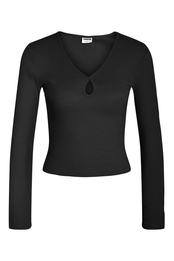 Noisy May Camiseta escote gota negro