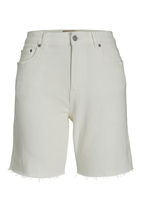 Jack & Jones Bermuda vaquera de tiro alto marr&oacute;n