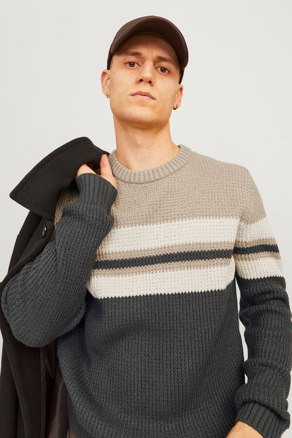 Jack & Jones Camisola riscas cinzento