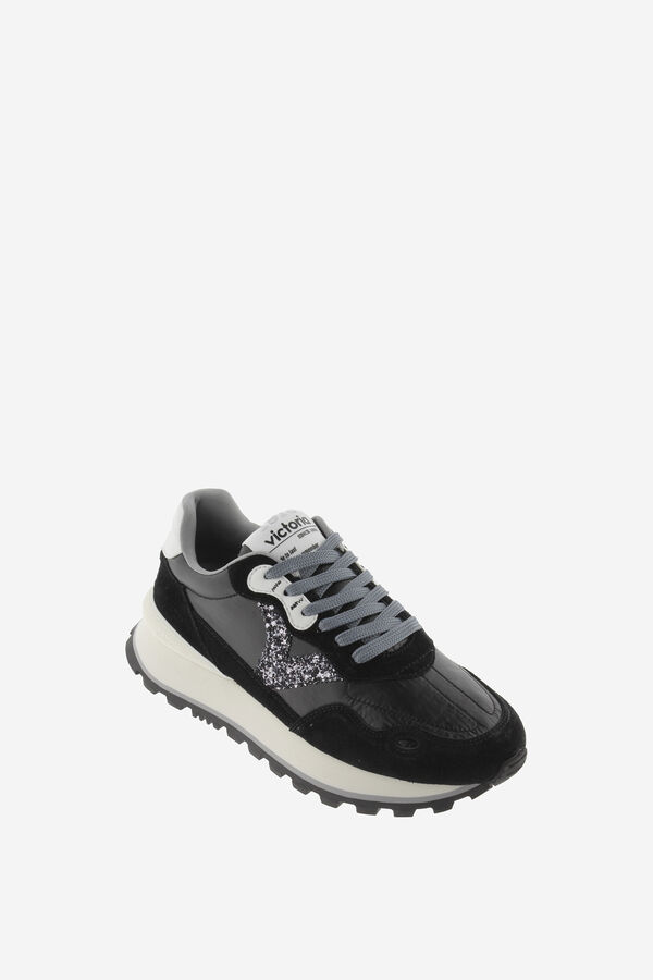 Victoria Zapatillas metalizadas negro