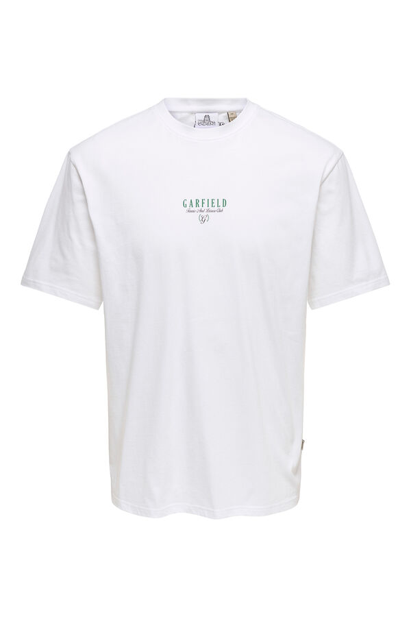 Only & Sons Camiseta Garfield blanco