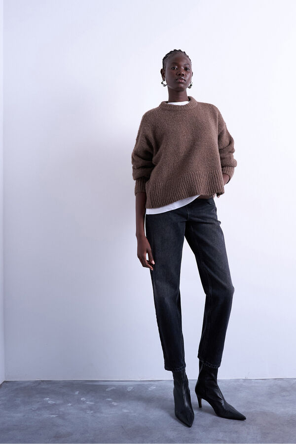 Topshop Jeans de tiro bajo negro