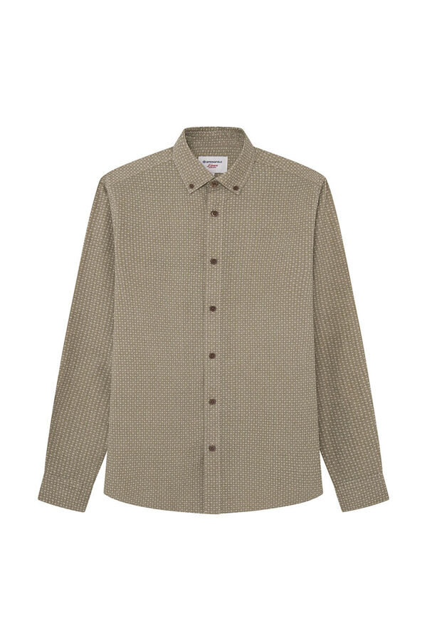 Springfield Camisa de linho estampada estampado