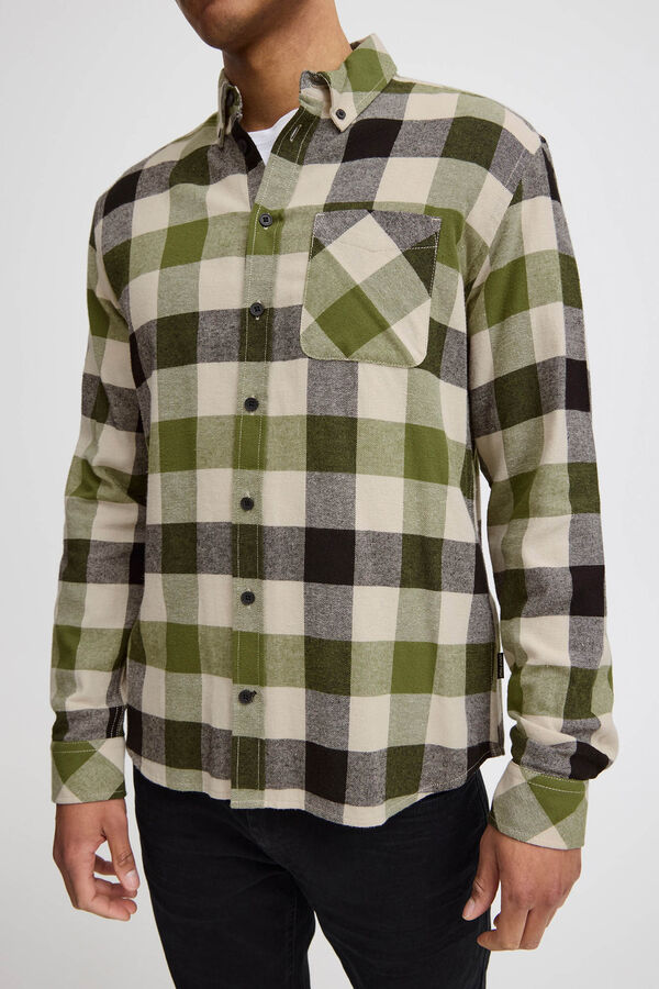 Blend Camisa xadrez de manga comprida  verde