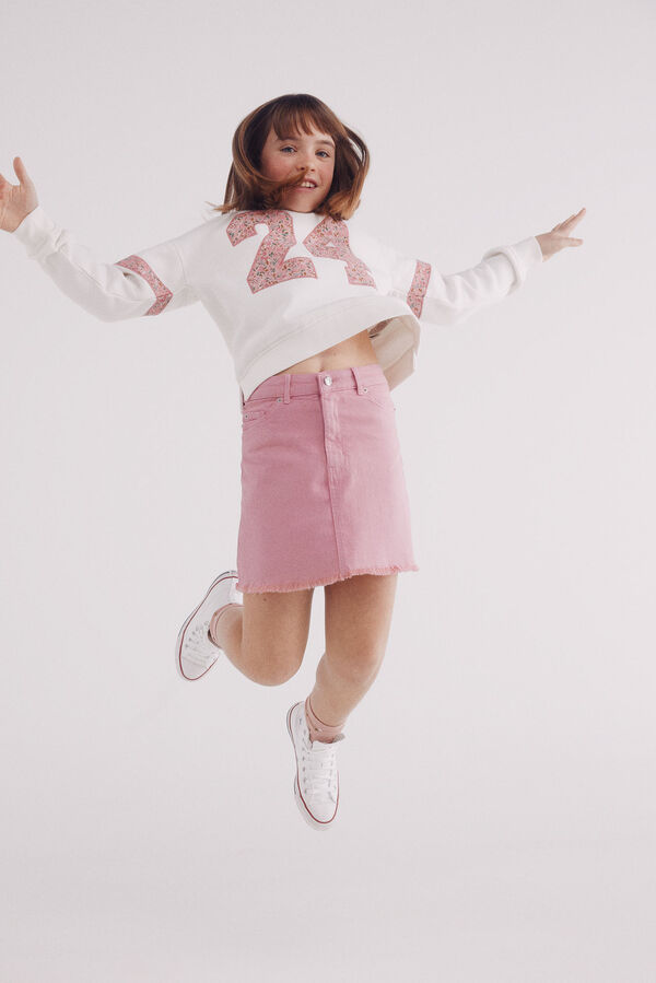 Springfield Kids Saia com franjas de menina rosa