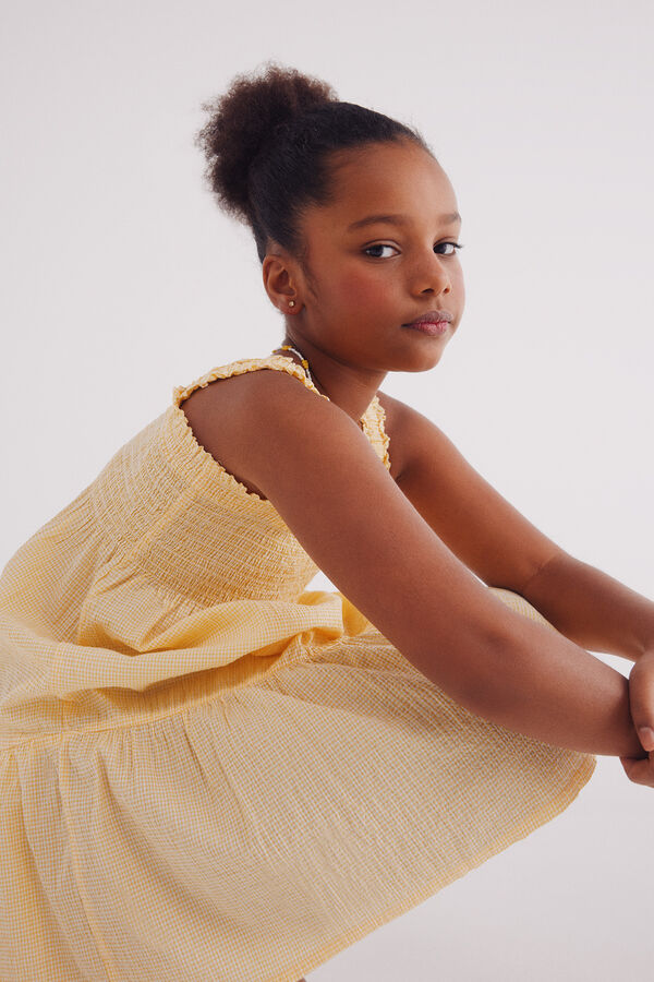 Springfield Kids Vestido textura ni&ntilde;a amarillo