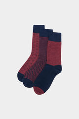 Springfield Pack 3 calcetines burdeos rojo