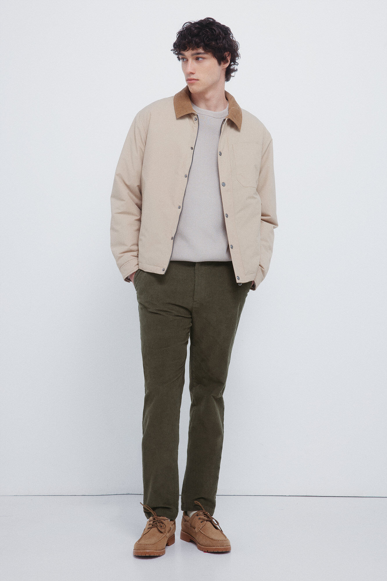Springfield Pantal&oacute;n chino micro pana slim fit