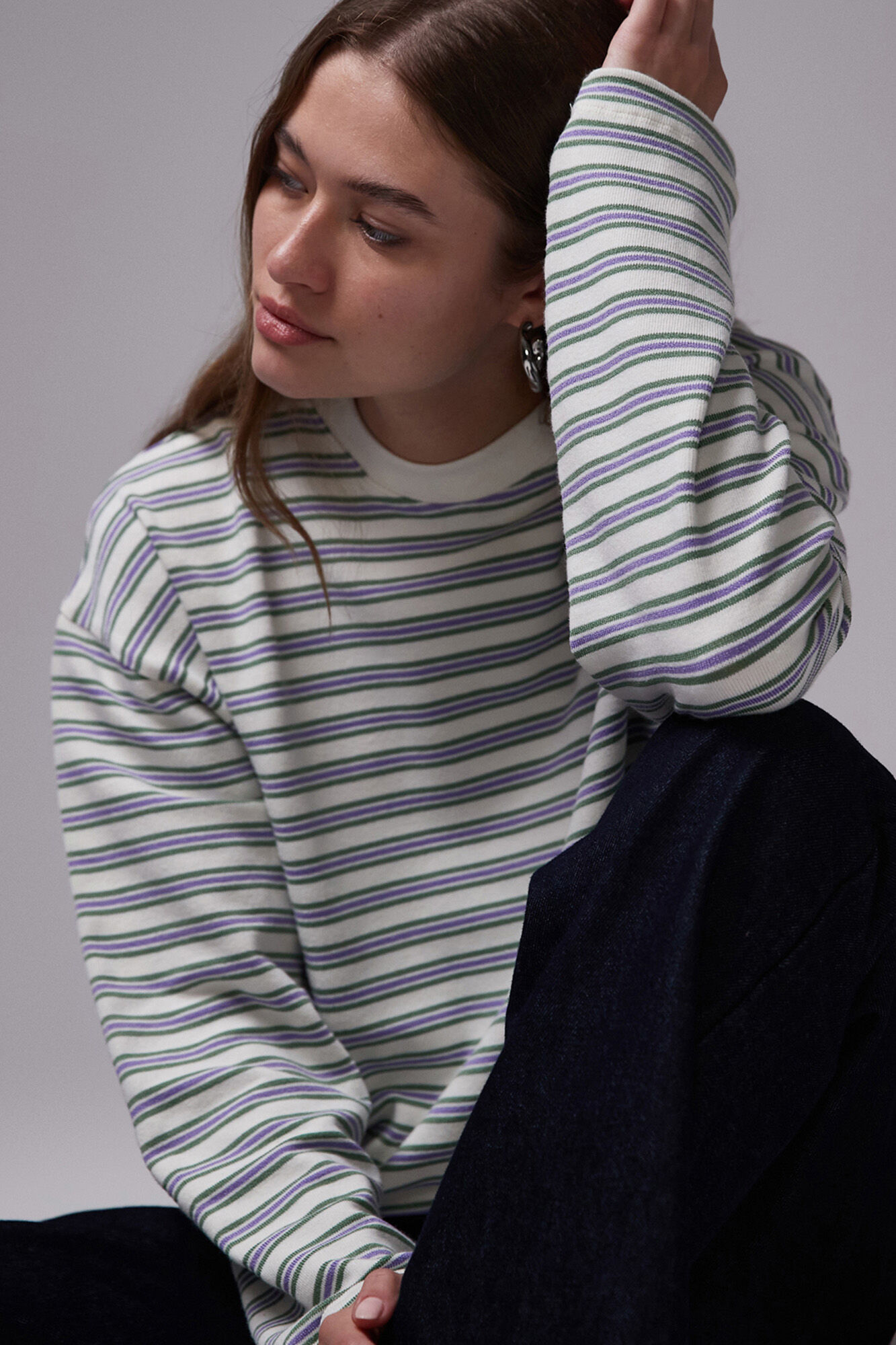 Topshop T-shirt skatista de manga comprida