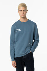 Tiffosi Sweatshirt com mensagens impressas azul