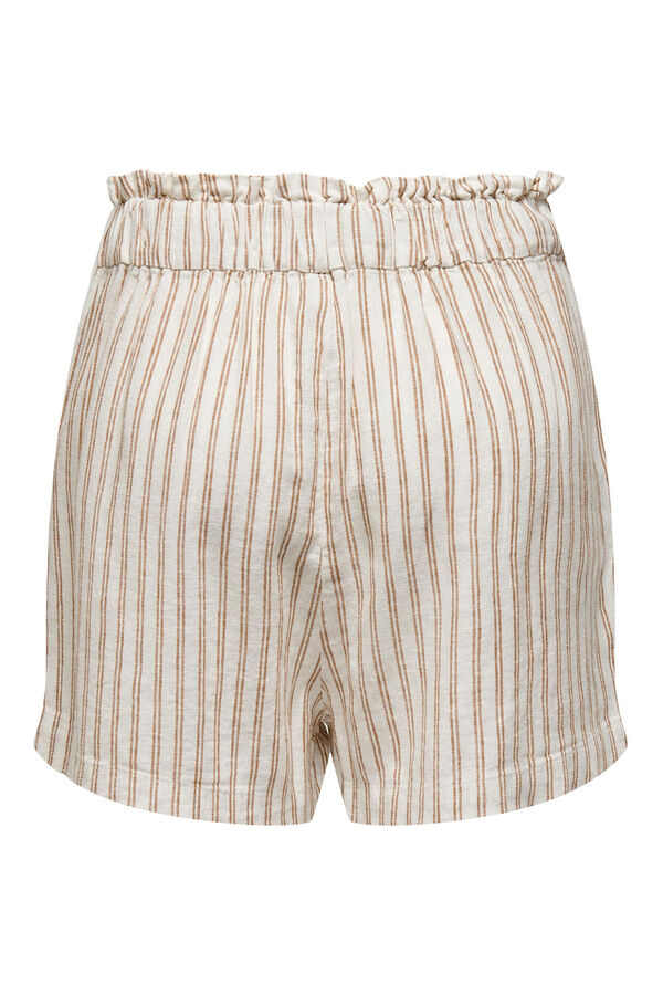 Springfield Pantalón corto con lino blanco