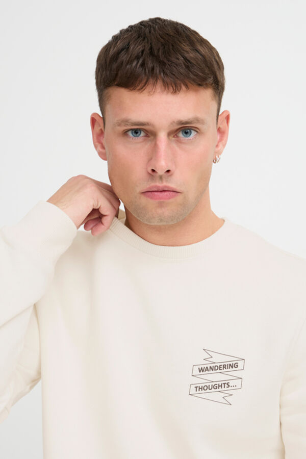 Blend Sudadera Cuello Redondo beige
