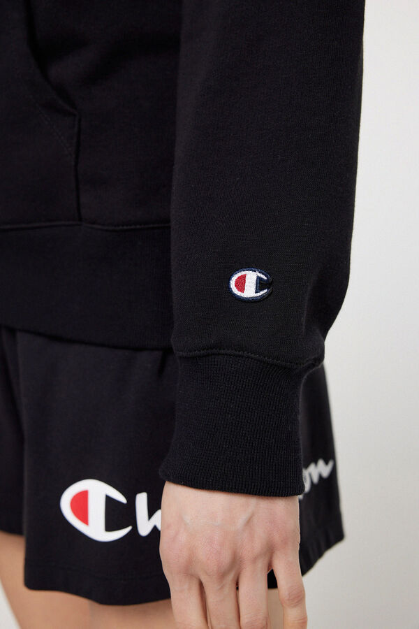 Champion Sudadera con capucha de mujer negro