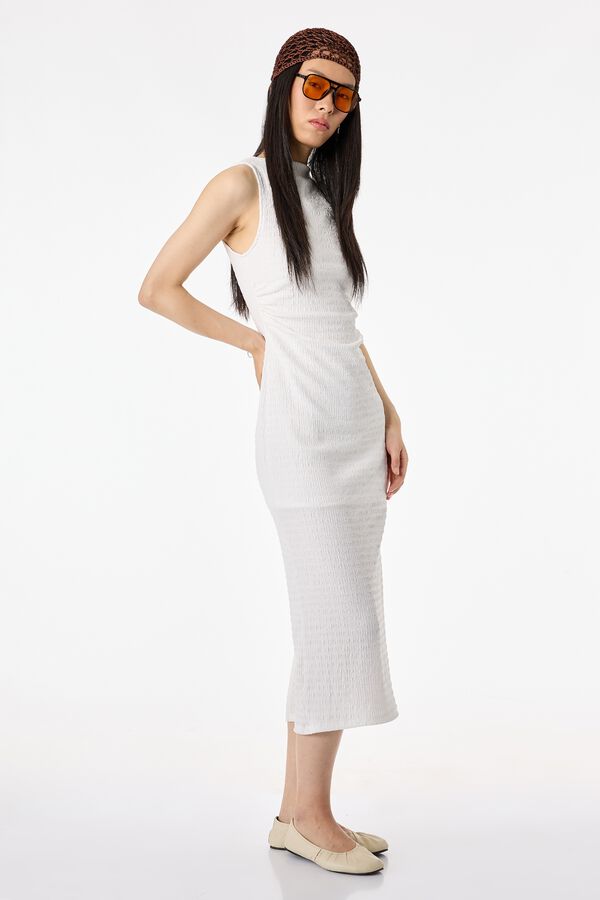 Koton Vestido midi ajustado bege